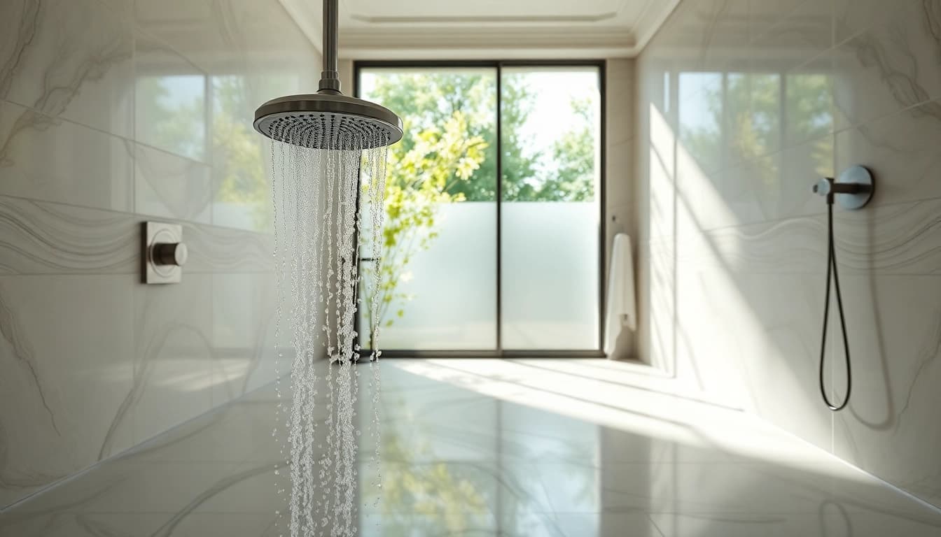Transform your space with elegant showers featuring a luxurious rainfall design and soothing ambiance.