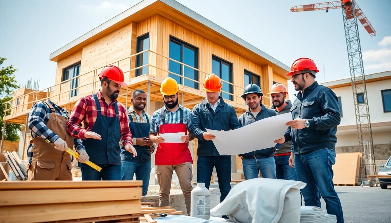 Experienced New Jersey General Contractor team working collaboratively on a construction project.