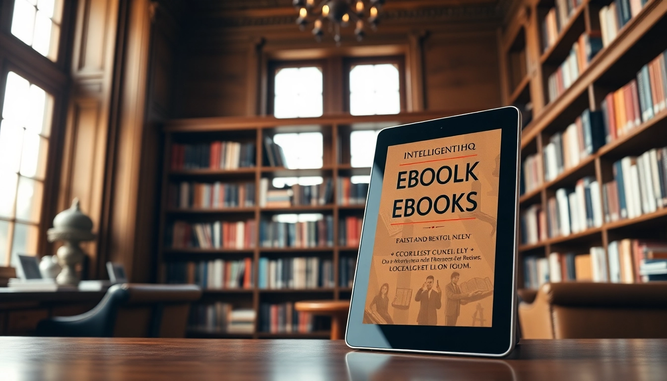 Browse Intelligenthq ebooks displayed beautifully on a modern digital tablet.