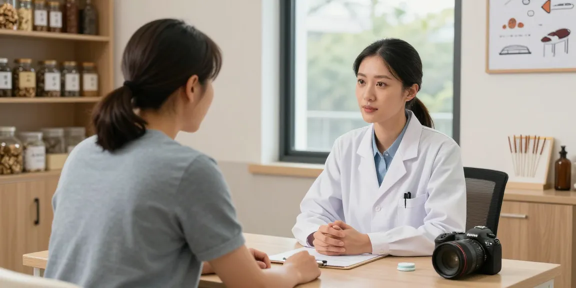 Patient consultation at 수원교통사고한의원 focusing on effective recovery.