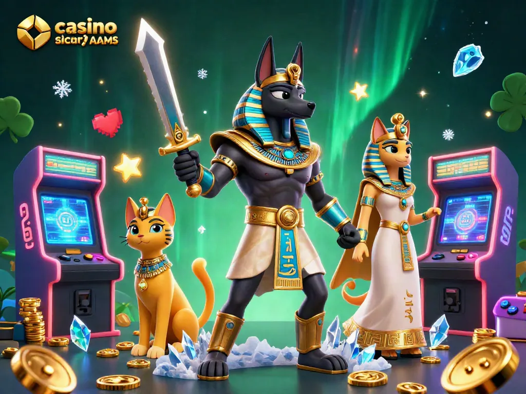 Scopri i casino sicuri non AAMS con Anubi e Bastet tra macchine da gioco e simboli dorati.