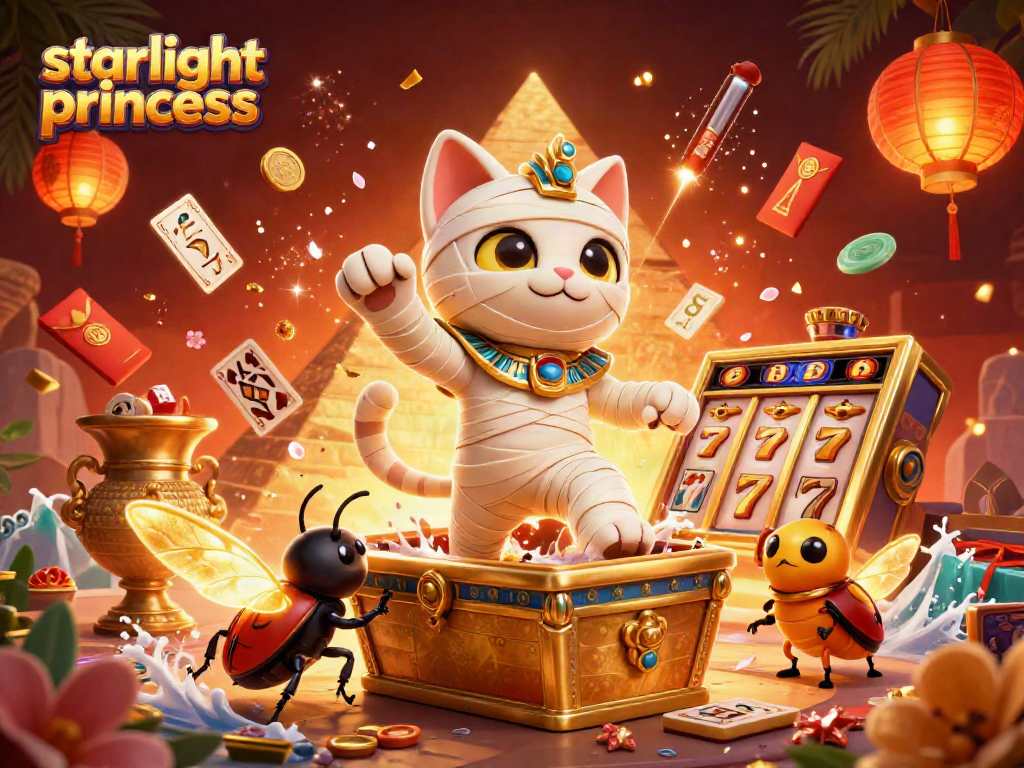 Experience the Starlight Princess slot with captivating visuals and dynamic gameplay in this vibrant casino illustration.