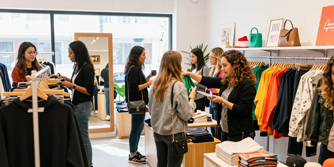 Shoppers enjoying trendy styles at shs-dome5.com fashion store.