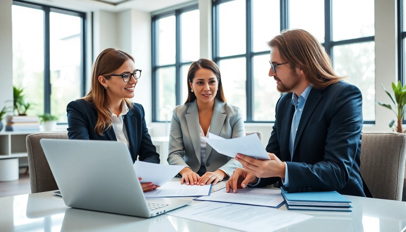 Family Law Financial Agreements discussion in a modern office showcasing legal expertise.