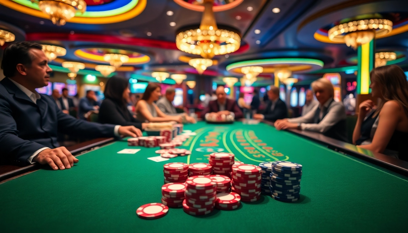 Engage in thrilling games at 8win's exciting casino experience filled with lively action and vibrant colors.