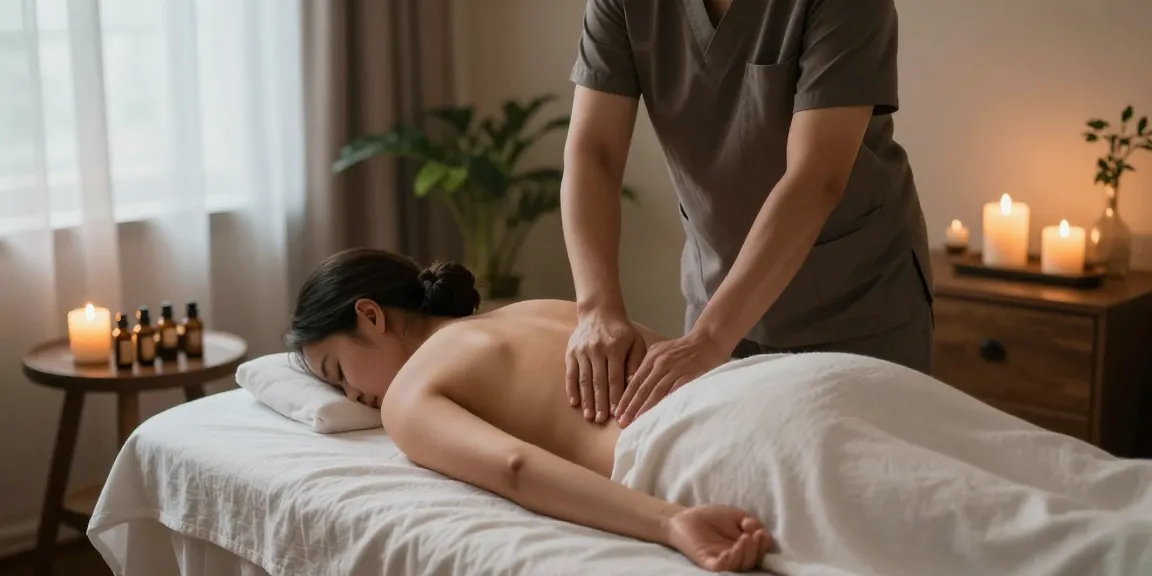 Massage therapy session showcasing a relaxing Swedish massage experience with serene atmosphere and soft lighting.