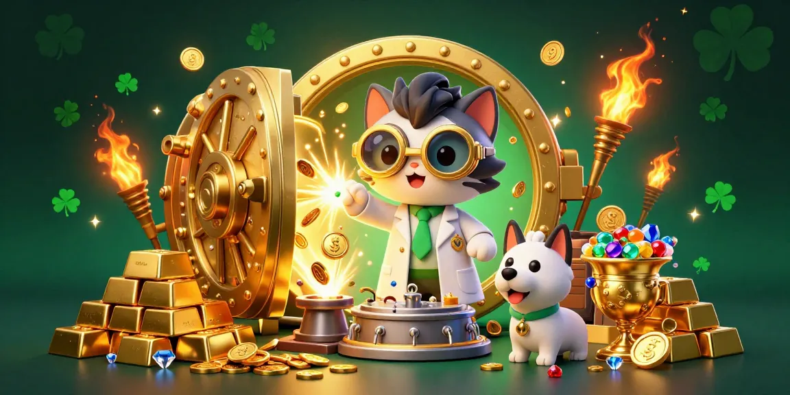 Experience the thrilling gameplay on winbd with casino excitement from vibrant 3D illustration bursting with gold and gems.