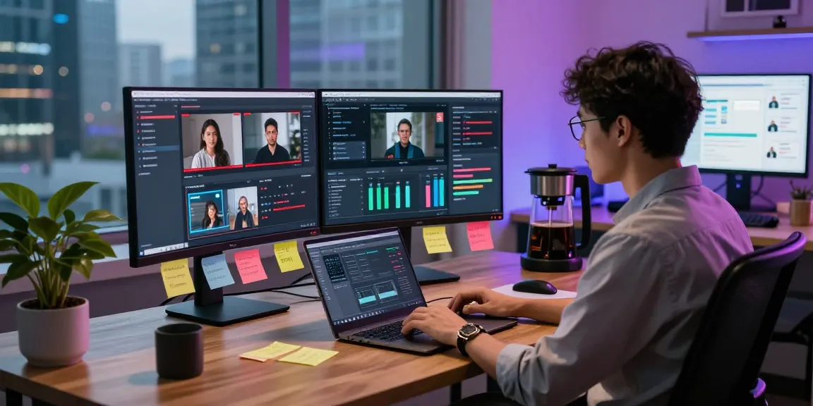 AI image detector visualization in a modern workspace with real-time analytics and alerts.