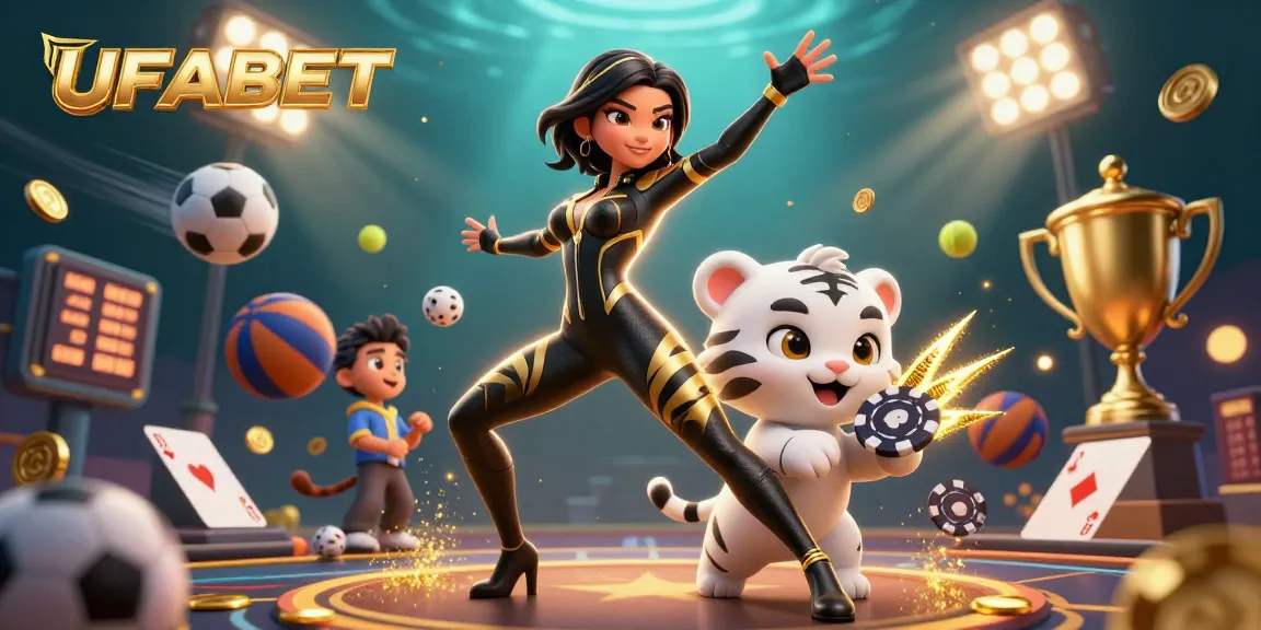 Experience the thrill of UFABET online gaming with vibrant sports elements and immersive visuals.