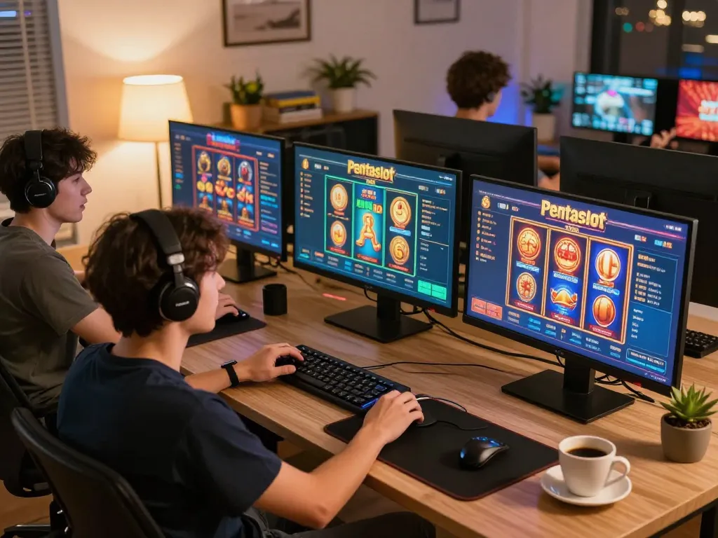 Engaging in online slots and puzzles at pentaslot gaming platform with a dynamic home setup