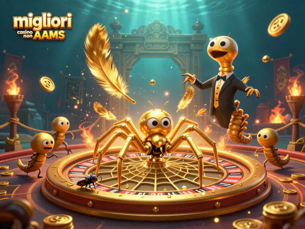 I migliori casino non AAMS offrono una grafica colorata in questa illustrazione 3D dinamica, mostrando scommesse e giochi.