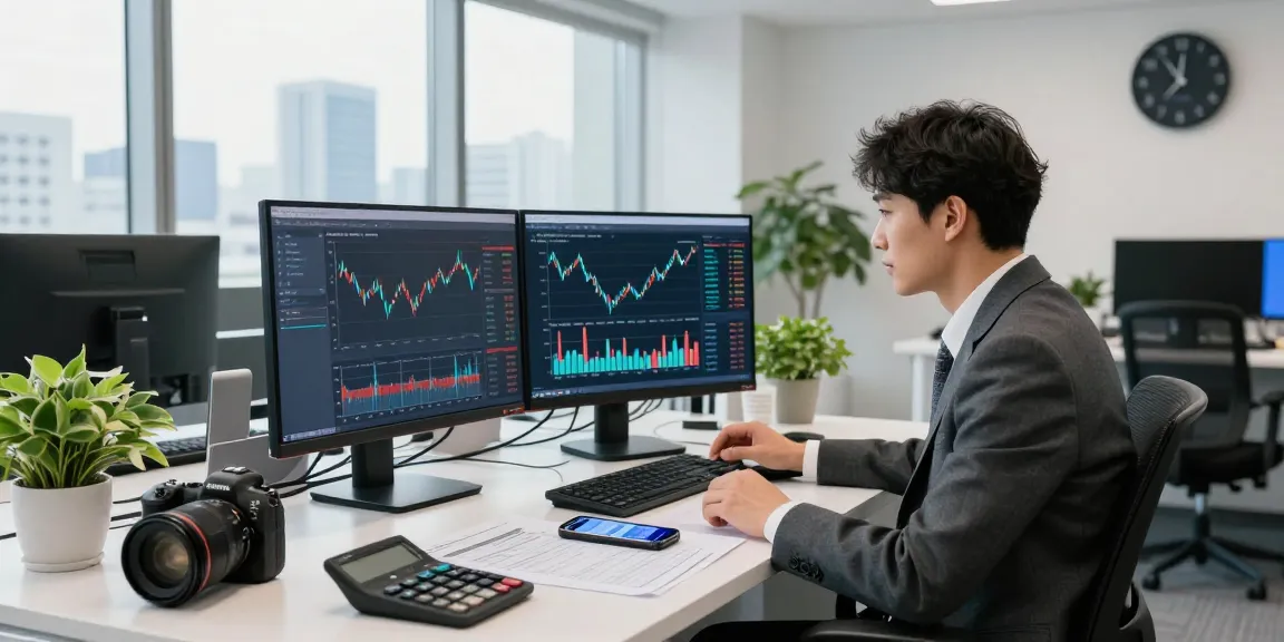 Professional analyzing 소액결제현금화 trends in a modern financial office.
