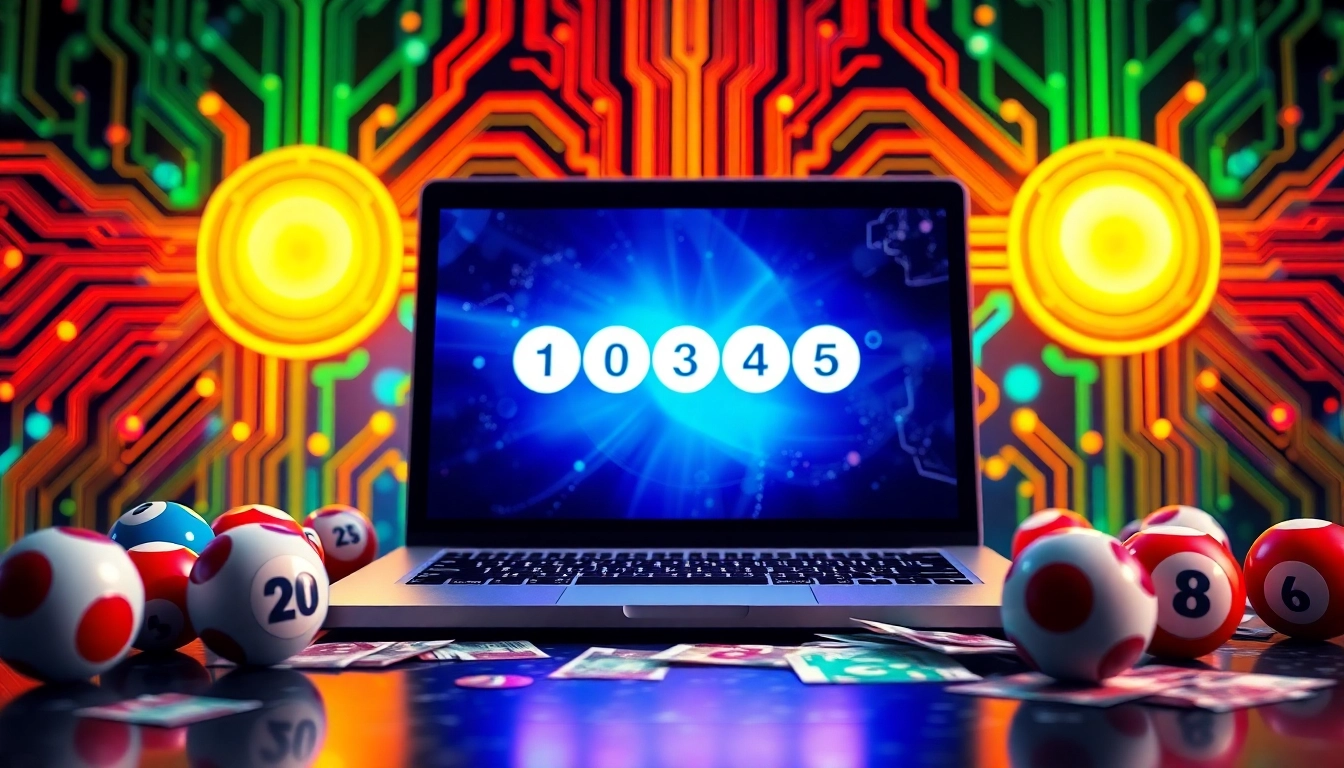 Menampilkan antarmuka togel online resmi dengan bola lotere, menarik perhatian setiap pemain.