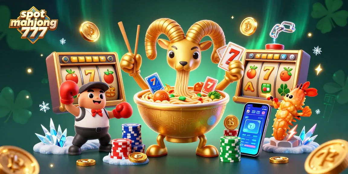Engage in exciting wins with slot mahjong 777, featuring vibrant characters and casino elements in a dynamic scene.
