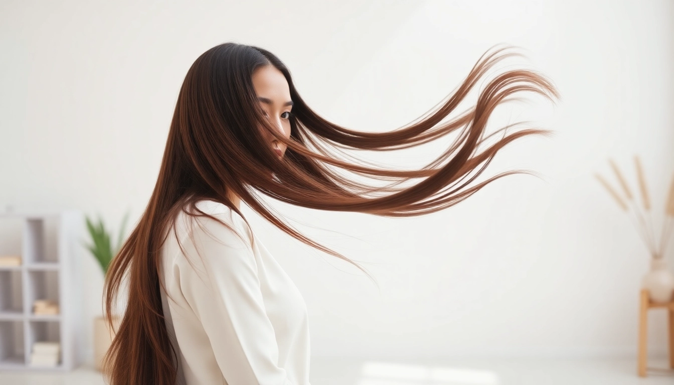 Sew in weft hair extensions beautifully displayed on a professional model in an elegant setting.