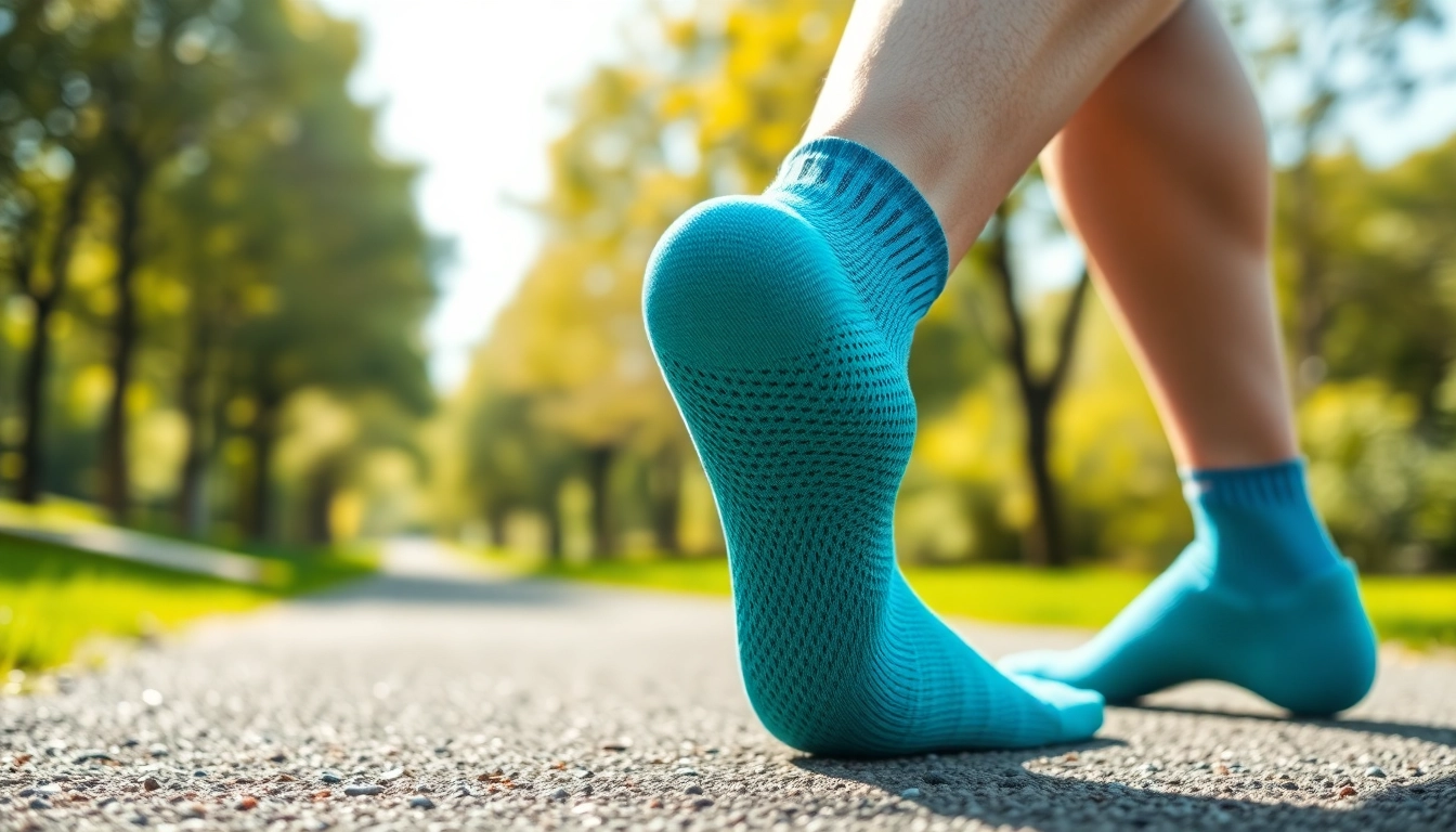 Showcasing breathable running socks designed for optimal performance and comfort during runs.