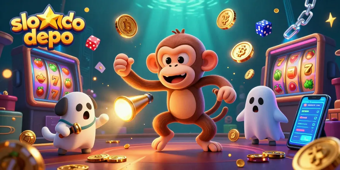 Experience thrilling slot depo gaming with vibrant characters and dynamic elements in a captivating casino scene.