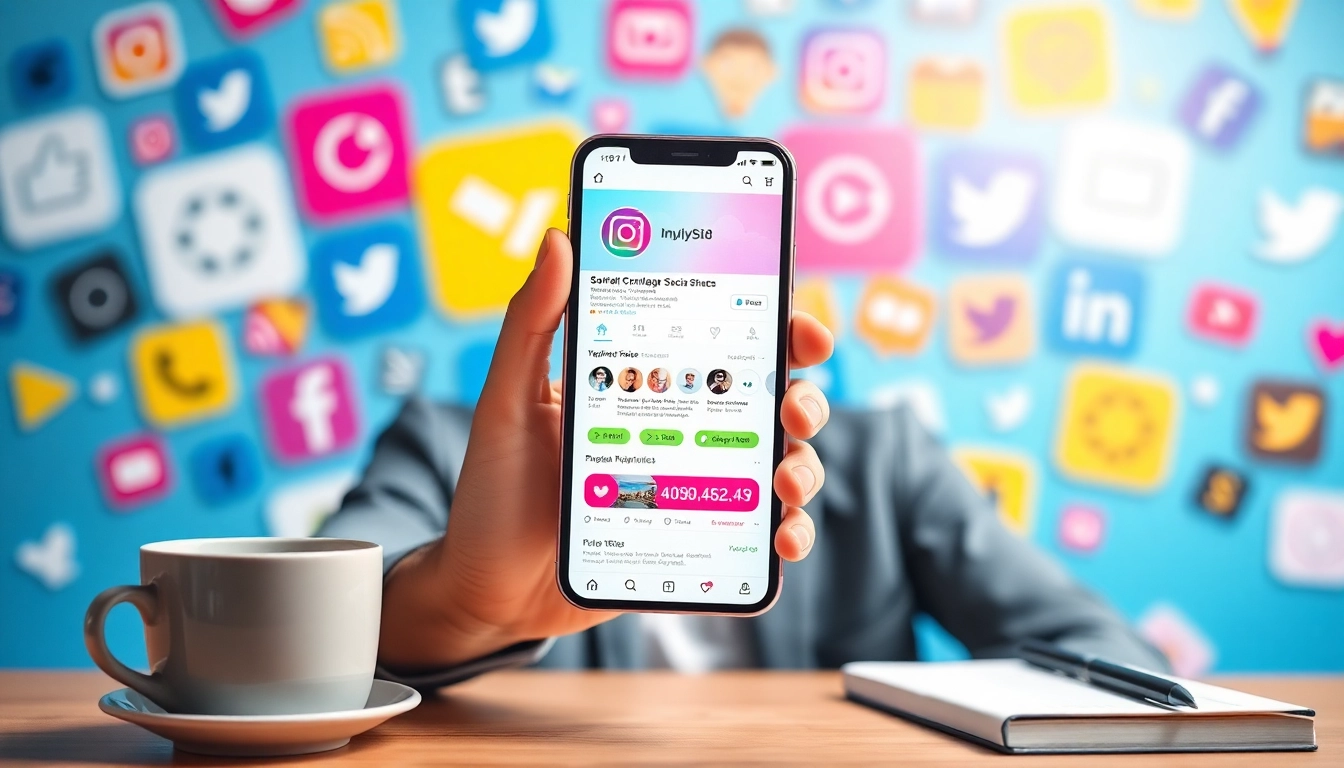 インスタ フォロワー購入 安いを強調したスマートフォンでの魅力的なプロフィールを示す