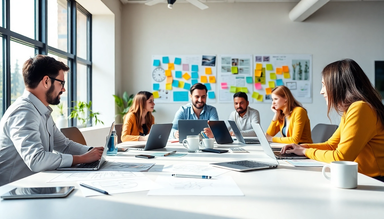 Webdesign Braunschweig: Kreation neuer Webdesigns in einem modernen Büro mit kreativen Ideen.