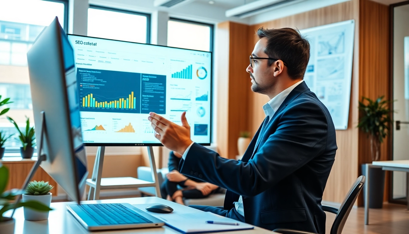 Sicht auf SEO Stuttgart Berater, der digitale Marketingstrategien analysiert.