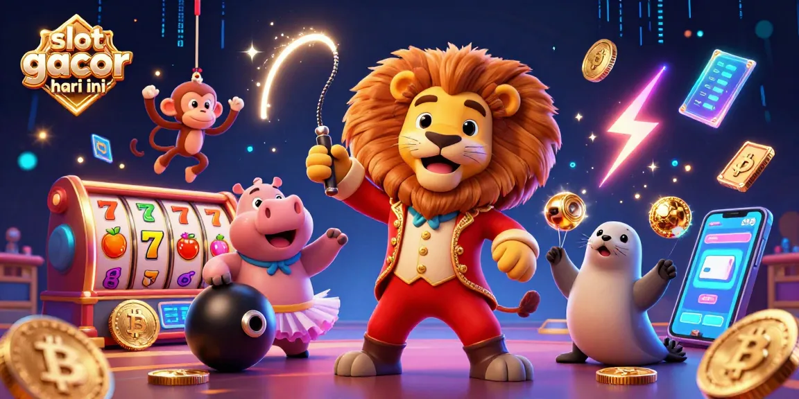 Experience slot gacor hari ini in this vibrant casino scene filled with animated characters, slot riches, and thrilling gaming elements.