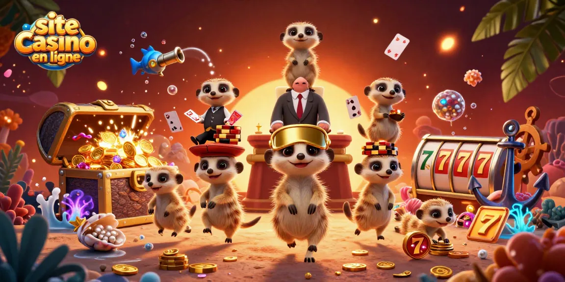 Des suricates gèrent un site casino en ligne explosif avec des trésors et des jeux effervescents.