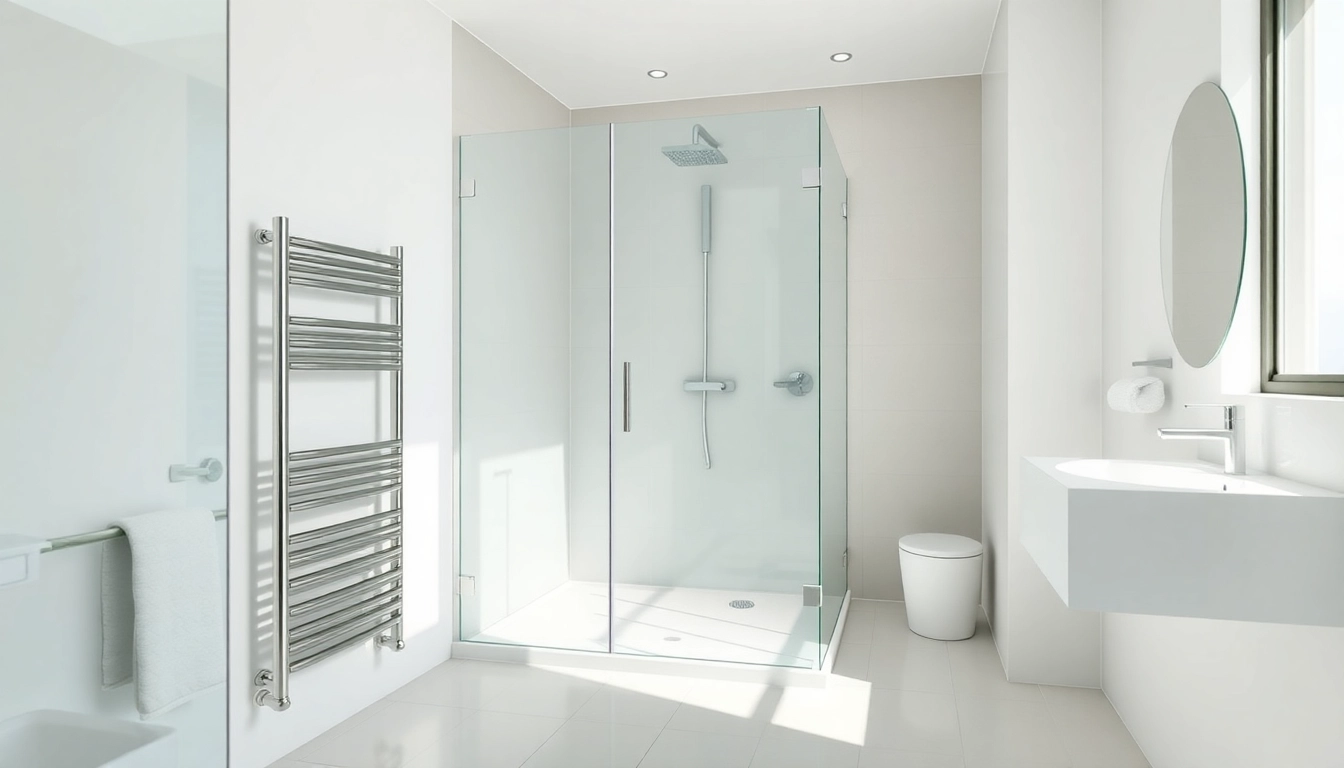 Sonni sanitär präsentiert elegantes Badezimmerdesign mit stilvollem Duschbereich.