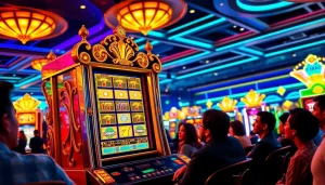 Mainkan luxury777 slot dengan semangat dalam suasana kasino yang megah.