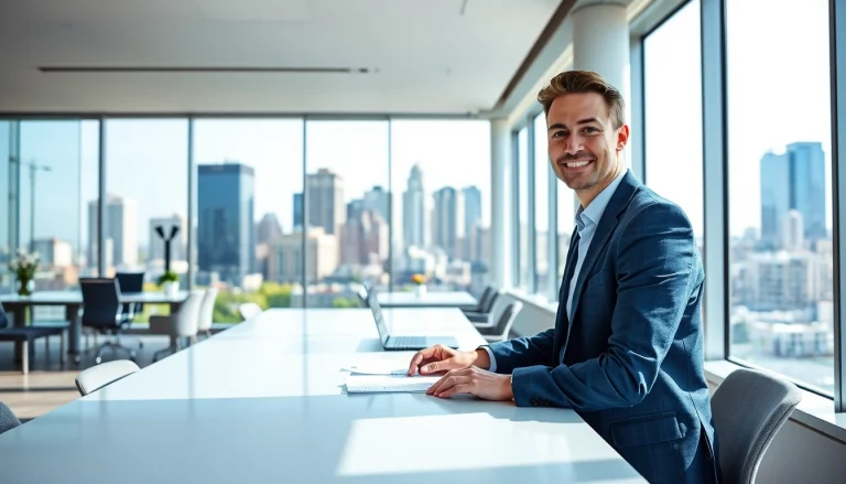 Engaging wealth management San Antonio expert assisting clients in a bright, modern office.