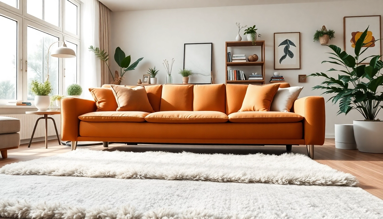 Attractive sofa beds featured in a cozy, inviting living room design.