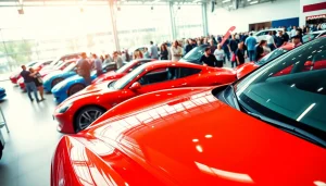Experience the excitement at the auto cars show featuring latest car models and vibrant crowds.