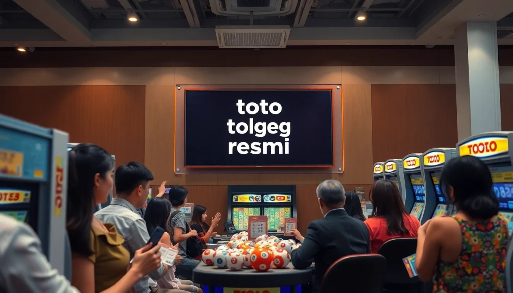 Menampilkan toto togel resmi dalam suasana permainan lotere yang meriah.