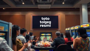 Menampilkan toto togel resmi dalam suasana permainan lotere yang meriah.