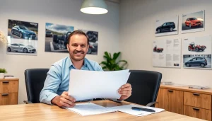 Erstellen eines Gutachtens Auto Düren durch einen Sachverständigen in hellem Büro.