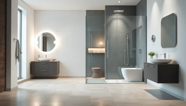 Sicht auf die modernen Produkte von sonni sanitär in einem stilvollen Badezimmer.