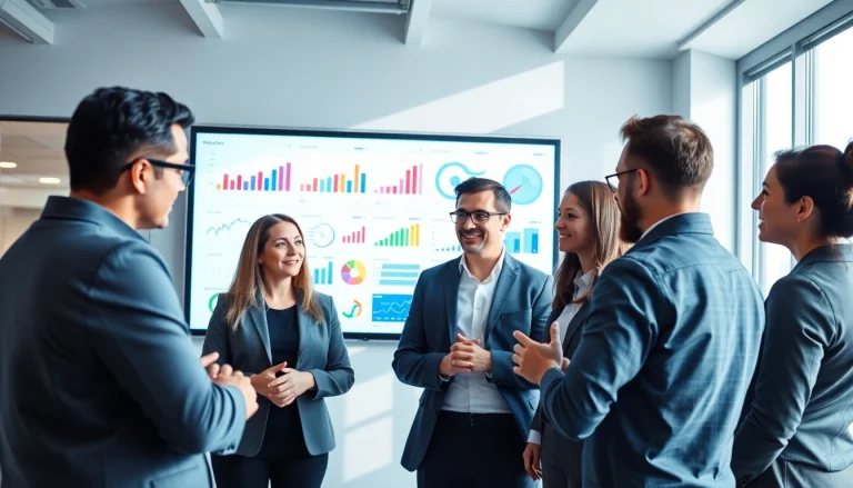 Good Wolf Marketing team collaborating effectively in a modern office environment.