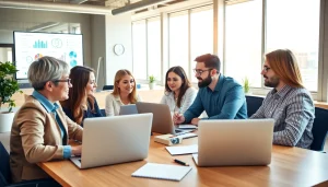 Boost your strategy with a dynamic marketing team at https://rr88rd.com/ in a vibrant office setting.