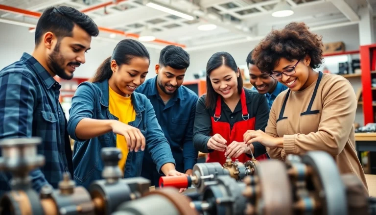 Trade School Knoxville TN students collaborating on real-world projects in a modern workshop.