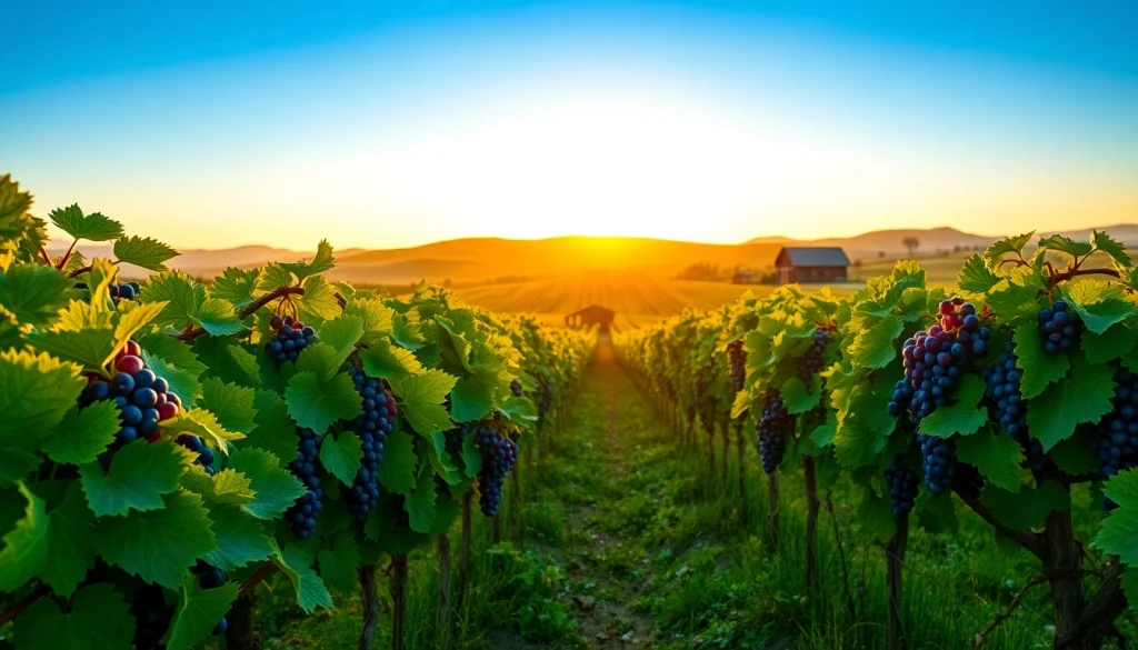 Enjoying the beauty of clarksburg wineries and picturesque vineyards under a golden sunset.