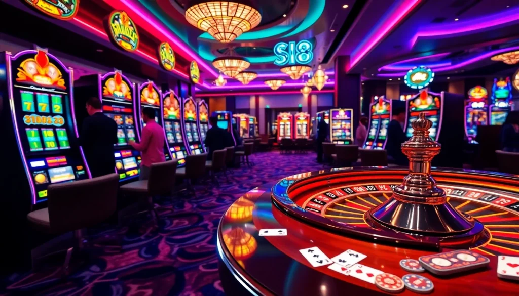 Spin to win on s8 slot machines in a vibrant casino setting filled with excitement.