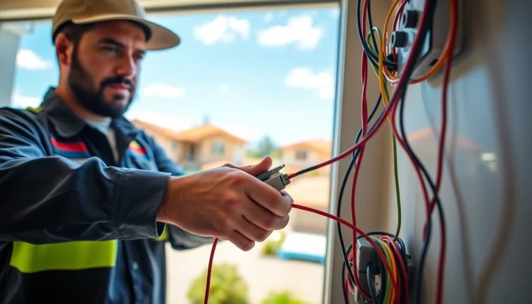 Learn electrician apprenticeship hawaii as an apprentice connects wires during training.