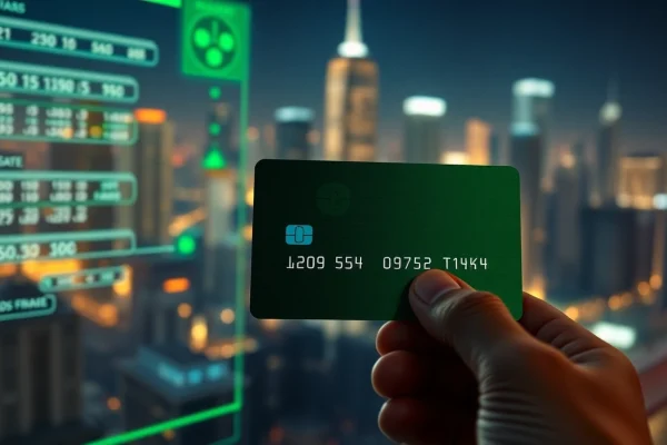 카드깡과 관련된 거래 장면을 묘사한 이미지