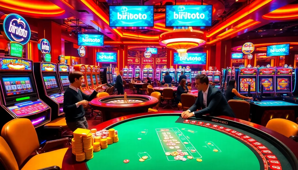 Experience the excitement of birutoto with vibrant casino games and engaging players.