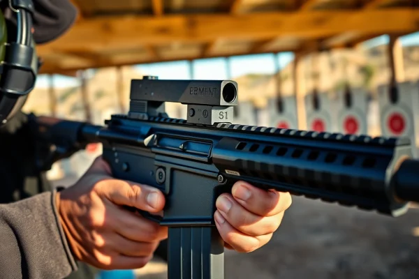 Demonstration of the ar 15 binary trigger showcasing precise action during a shooting practice.
