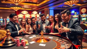Join the action at the link rr88 casino, featuring vibrant poker games and luxurious slot machines.