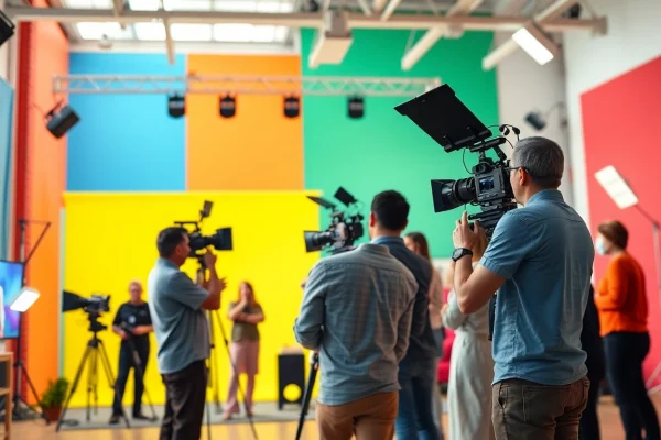 Capture of a Creative Video Production Agency team collaborating on a vibrant project.