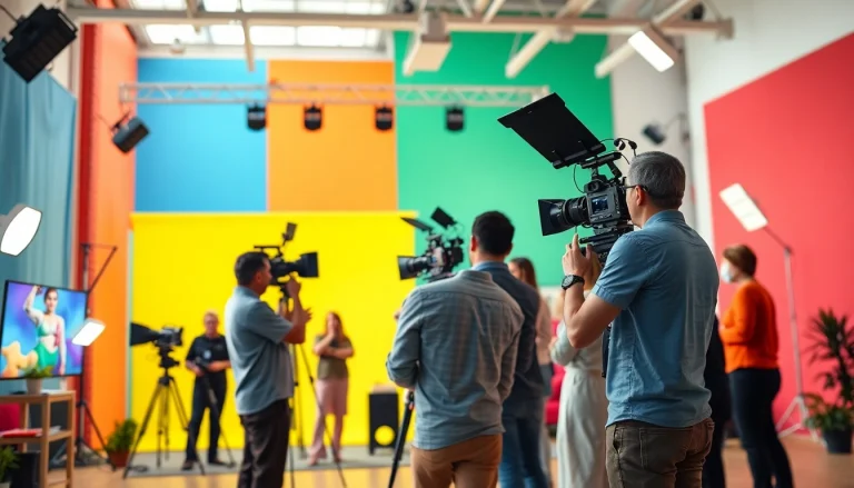 Capture of a Creative Video Production Agency team collaborating on a vibrant project.