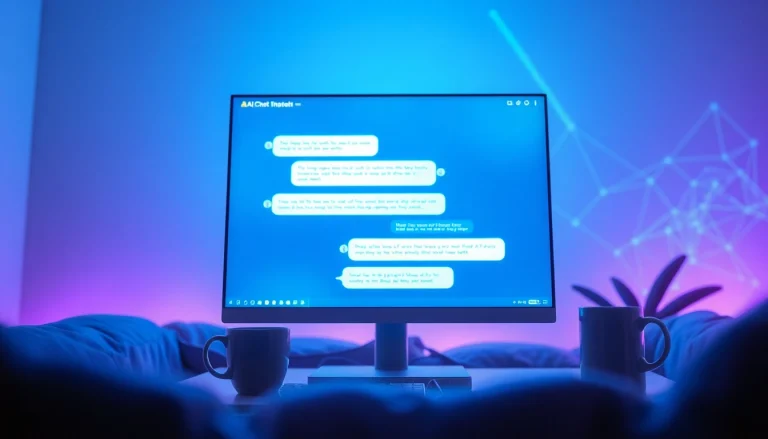 Engaging AI sex chat interface in a modern digital setting, showcasing interaction.