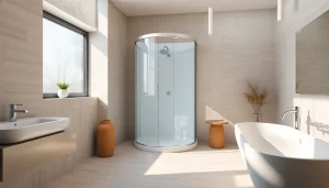 Genießen Sie die hochwertige sonni Duschkabine 80x80, die in einem modernen Badezimmer erstrahlt.