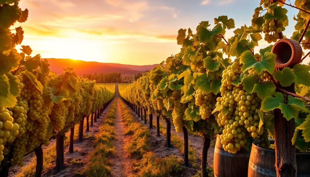 Explore Sacramento wineries with lush vineyards and rustic wine-making elements in a picturesque scene.